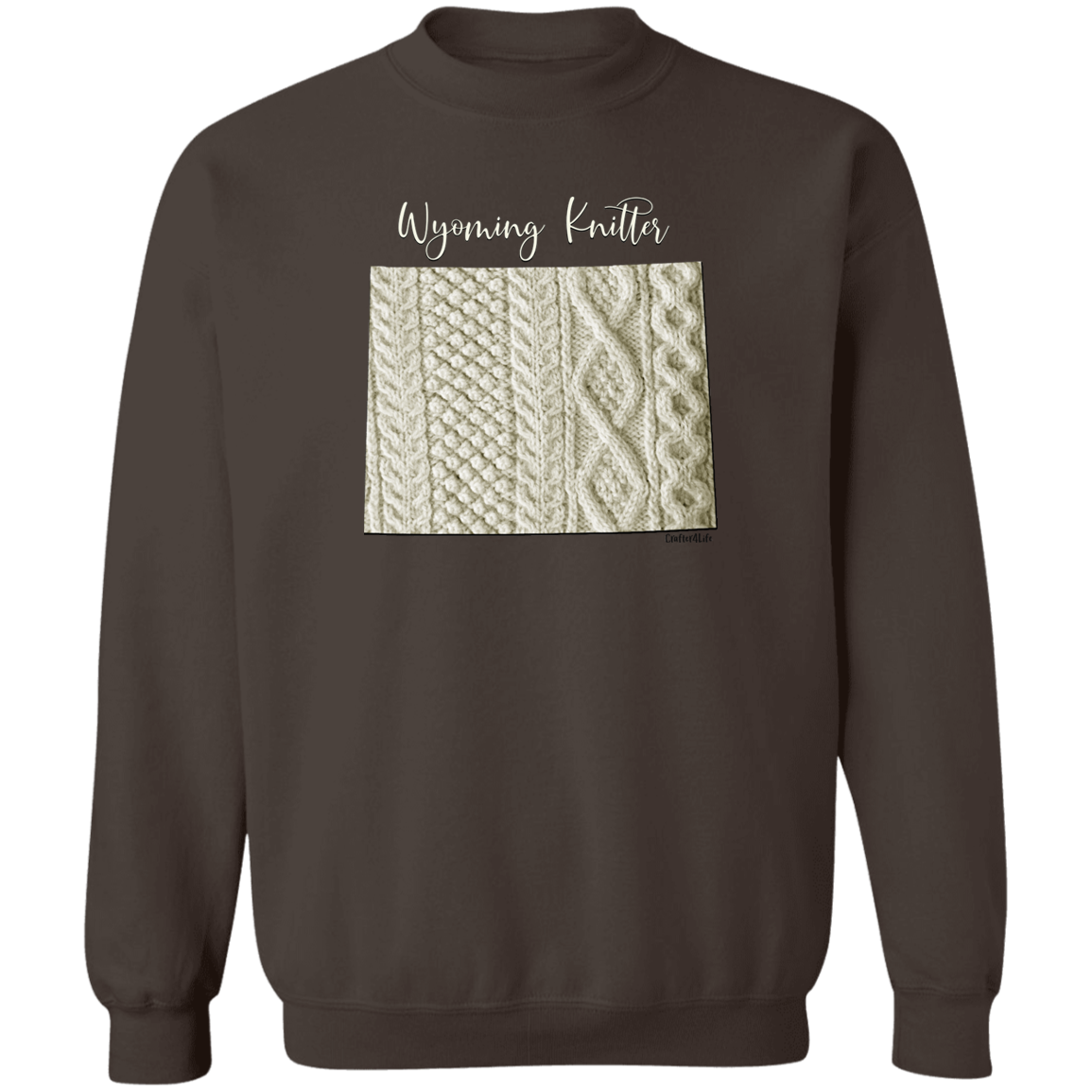 Wyoming Knitter Crewneck Pullover Sweatshirt