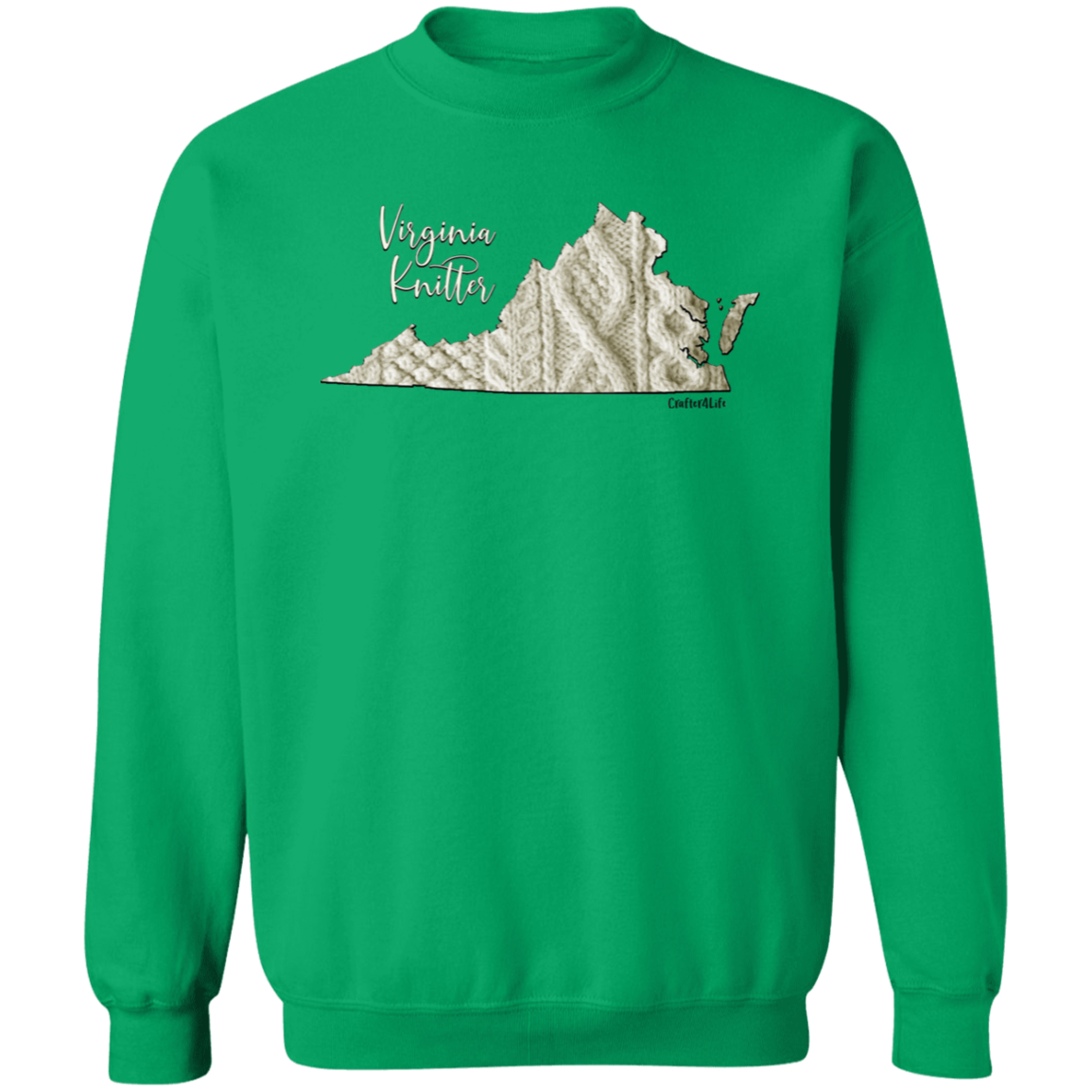 Virginia Knitter Crewneck Pullover Sweatshirt