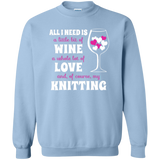 All I Need is Wine-Love-Knitting Crewneck Sweatshirt - Crafter4Life - 10