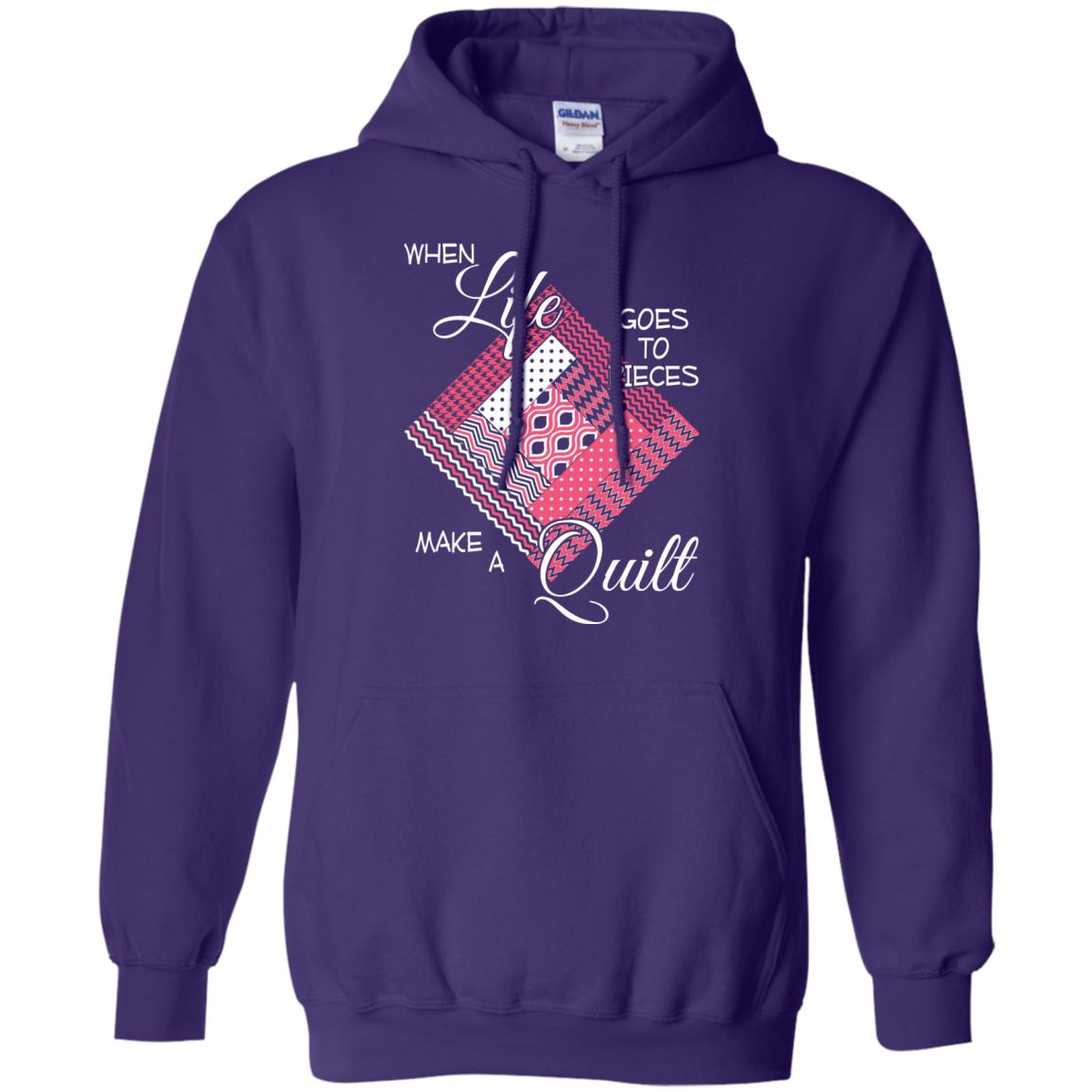 Make a Quilt (pink) Pullover Hoodies - Crafter4Life - 1