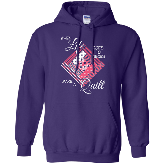 Make a Quilt (pink) Pullover Hoodies - Crafter4Life - 1
