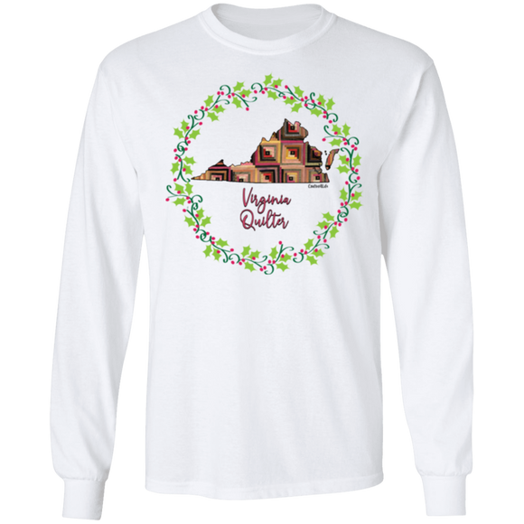 Virginia Quilter Christmas LS Ultra Cotton T-Shirt