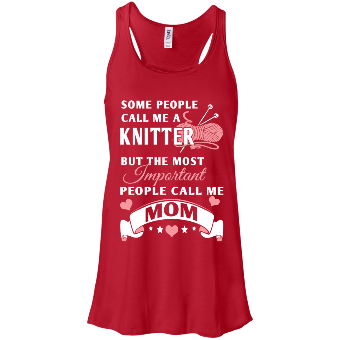 Knitter Mom Flowy Racerback Tank