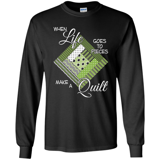 Make a Quilt (Greenery) LS Ultra Cotton T-Shirt