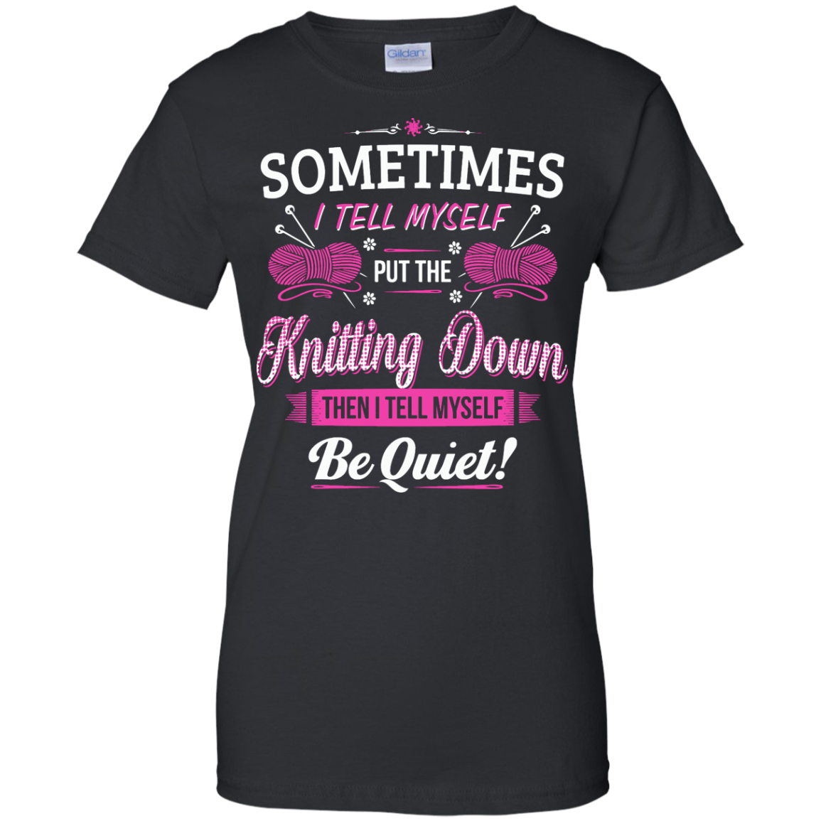 Put the Knitting Down Ladies Custom 100% Cotton T-Shirt - Crafter4Life - 2