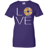 LOVE Quilting (Fall Colors) Ladies Custom 100% Cotton T-Shirt - Crafter4Life - 10