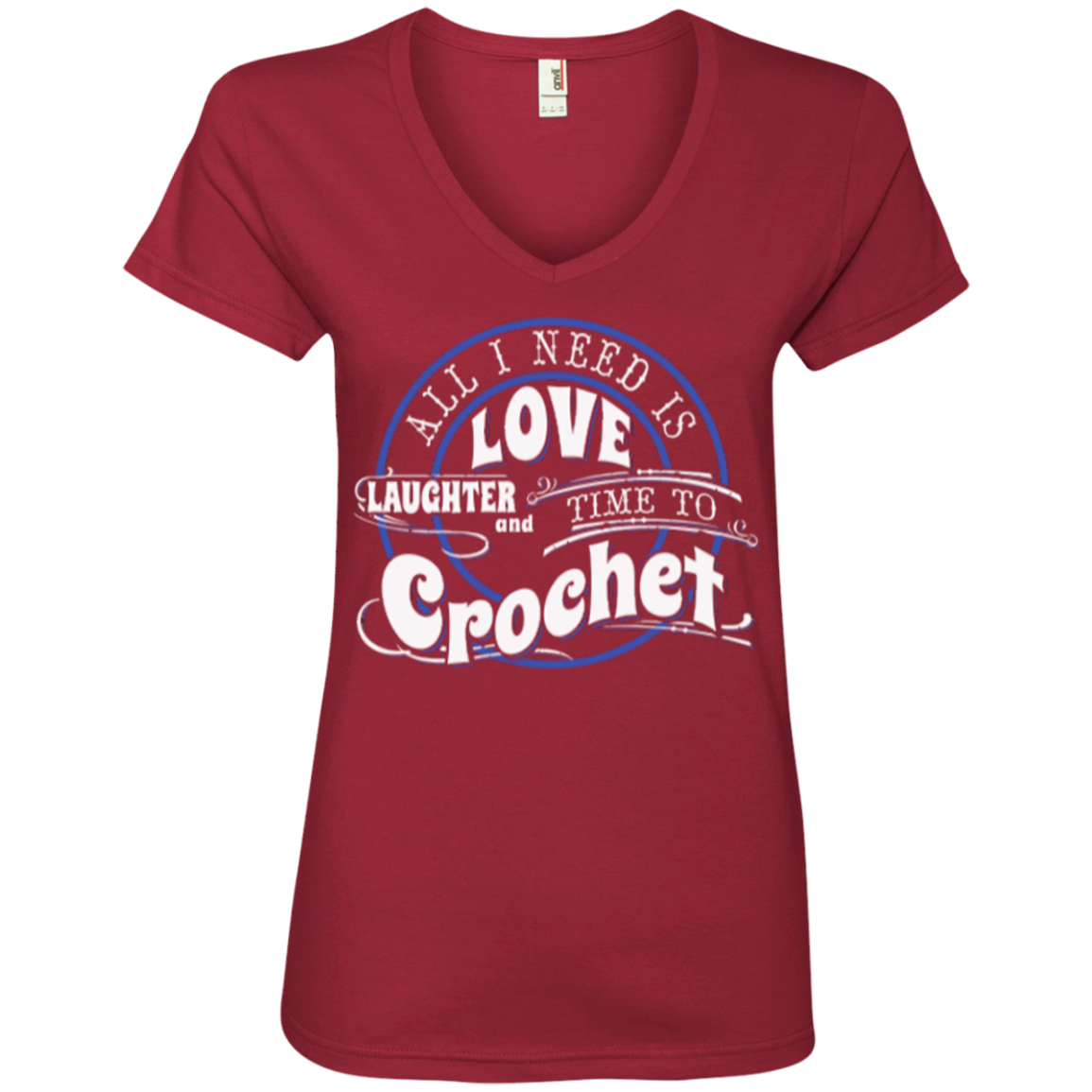 Time to Crochet Ladies V-Neck Tee - Crafter4Life - 5