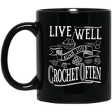 Crochet Often Black Mugs
