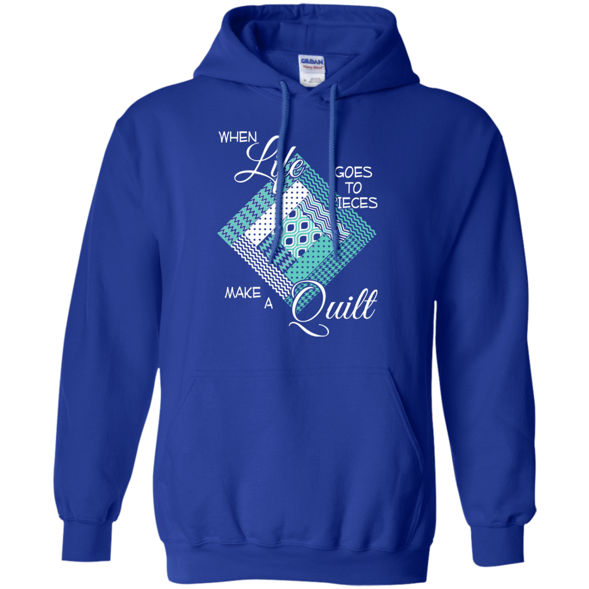 Make a Quilt (turquoise) Pullover Hoodies - Crafter4Life - 8