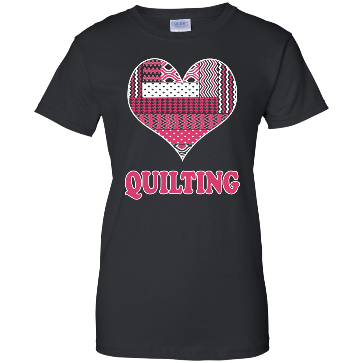 Heart Quilting Ladies Custom 100% Cotton T-Shirt - Crafter4Life - 3