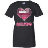 Heart Quilting Ladies Custom 100% Cotton T-Shirt - Crafter4Life - 3
