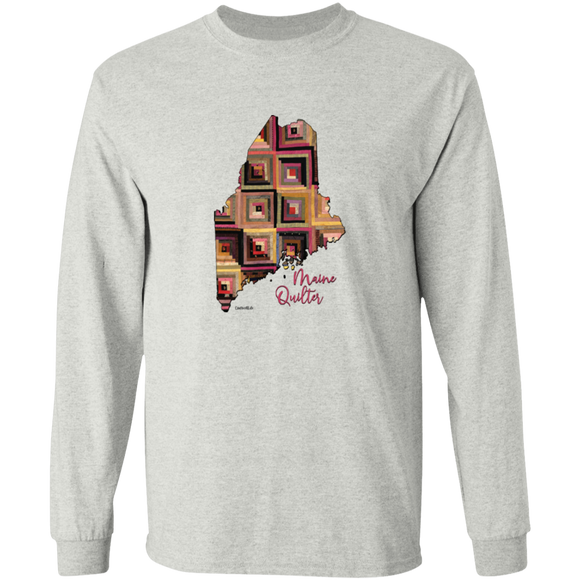 Maine Quilter Long Sleeve T-Shirt, Gift for Quilting Friends and Family