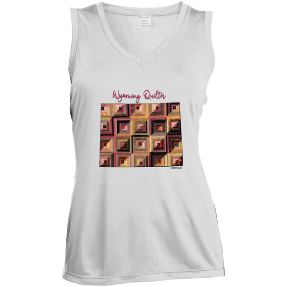 Wyoming Quilter Ladies' Sleeveless Moisture Absorbing V-Neck