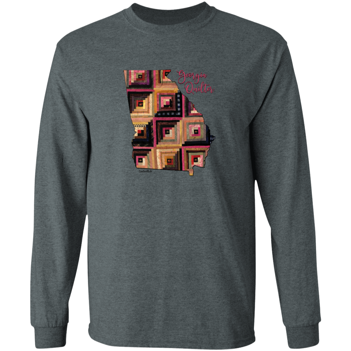 Georgia Quilter Long Sleeve T-Shirt, Gift for Quilting Friends and Family