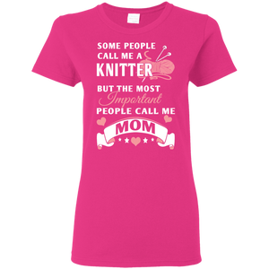 Knitter Mom Ladies' Cotton T-Shirt