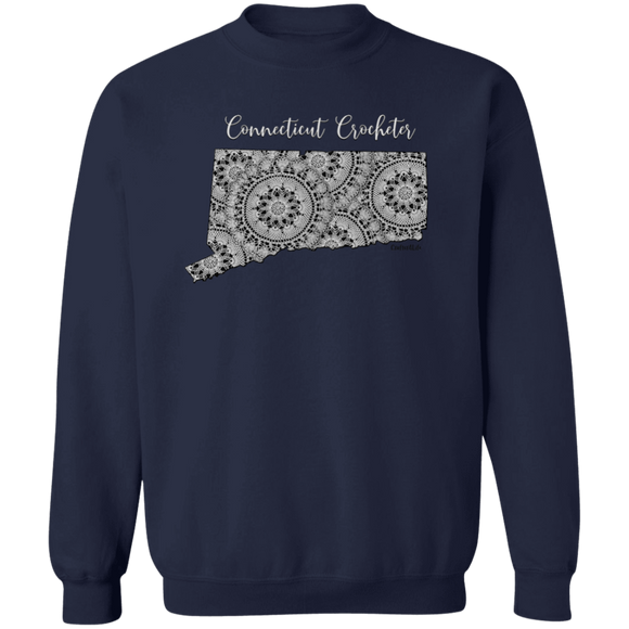 Connecticut Crocheter Crewneck Pullover Sweatshirt