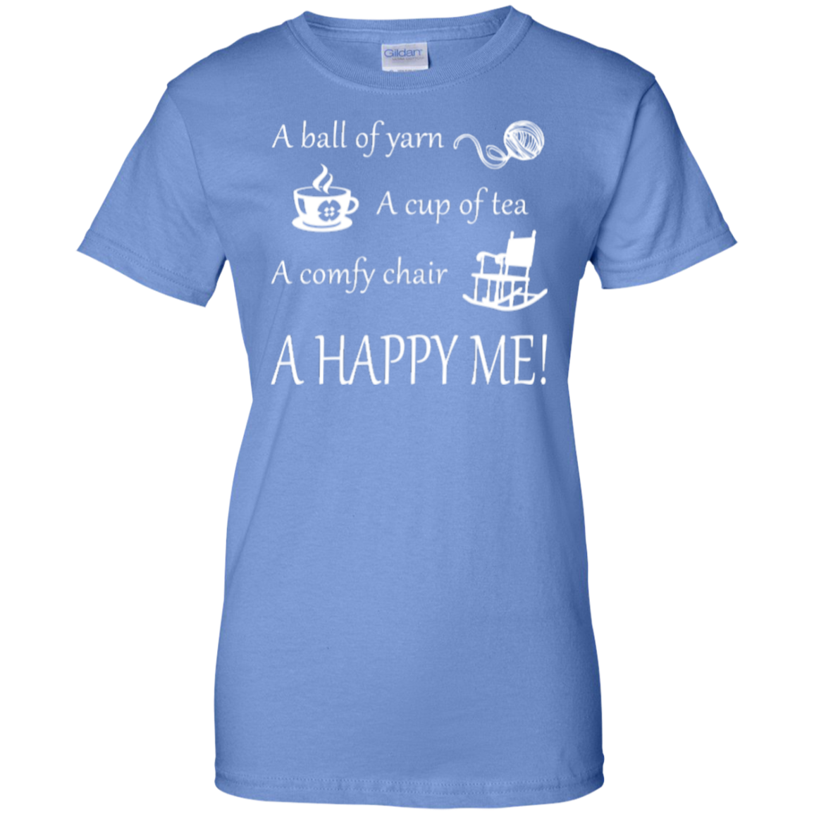 A Happy Me Ladies Custom 100% Cotton T-Shirt - Crafter4Life - 6