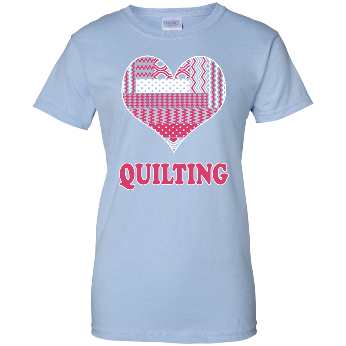 Heart Quilting Ladies Custom 100% Cotton T-Shirt - Crafter4Life - 8