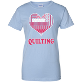 Heart Quilting Ladies Custom 100% Cotton T-Shirt - Crafter4Life - 8