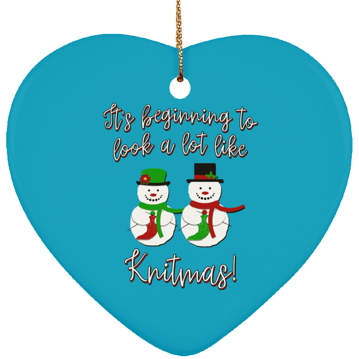 Knitmas Snow Couple Ornaments