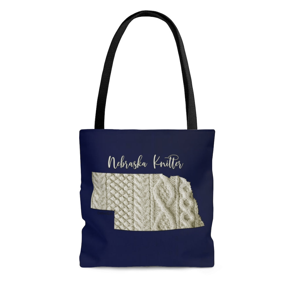 Nebraska Knitter Cloth Tote Bag