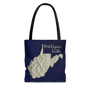West Virginia Knitter Cloth Tote Bag