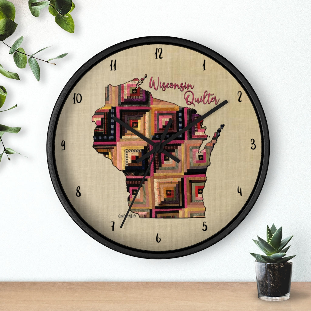 Wisconsin Quilter - Wall clock