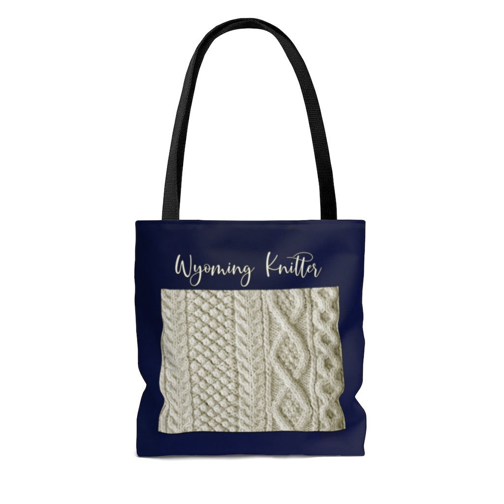 Wyoming Knitter Cloth Tote Bag