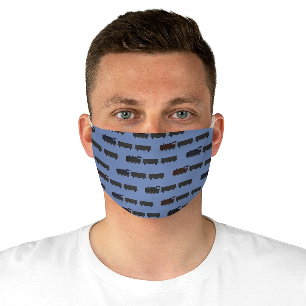 Train Stripes Fabric Face Mask