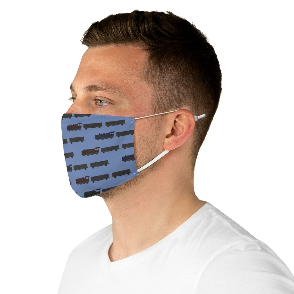 Train Stripes Fabric Face Mask