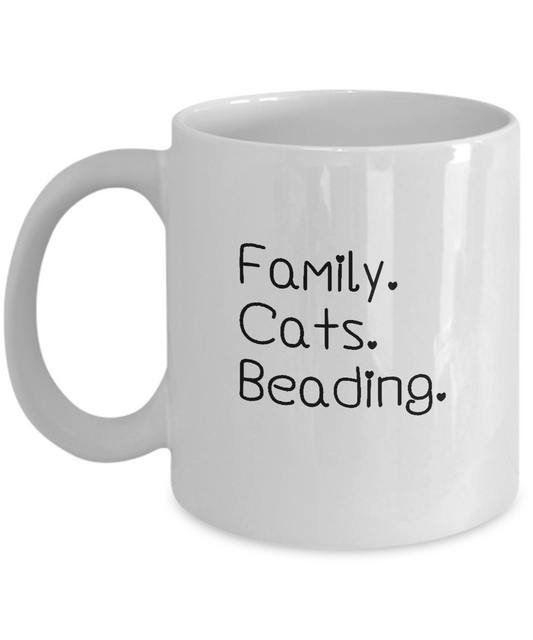 Family-Cats-Beading Ceramic Mug